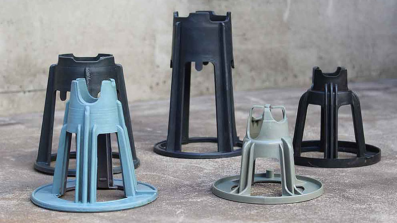 Plastic bar chairs on Concrete