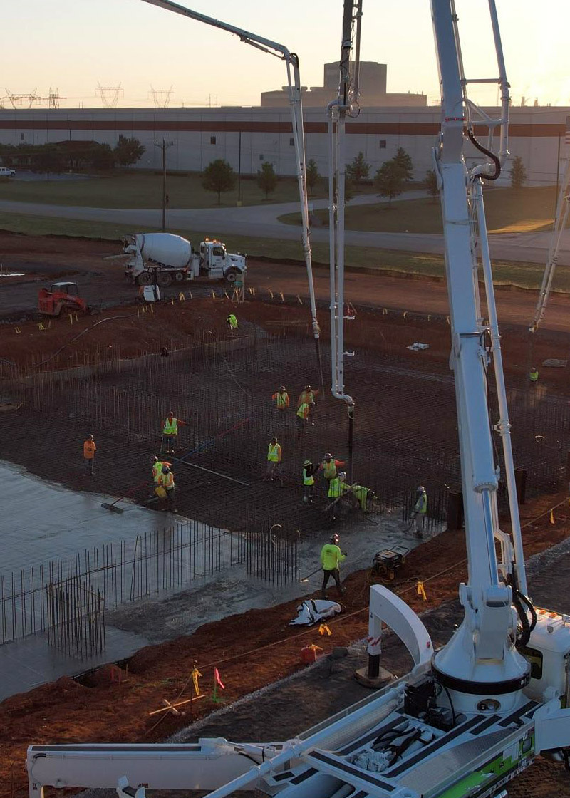 Pouring-Concrete Pouring a concrete slab